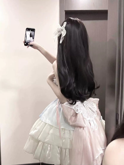 Platycodon House - Love Goddess - Elegant Lolita Dress Halter Puff Princess JSK Dress