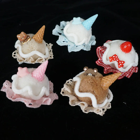 MaoJiang Handmade - Sweet Lolita Headdress Ice Cream Cone Hair Clip