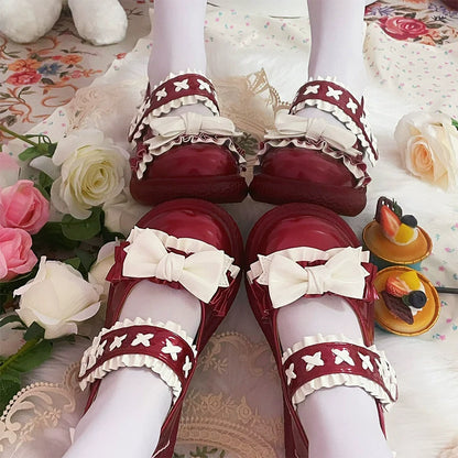 Fairy Godmother - Winter Girly Lolita Shoes Lolita Ankle Strap Shoes