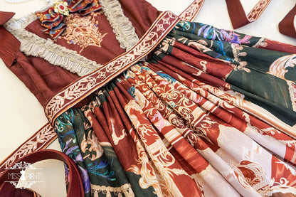 Miss Point - Kaleidoscope - Retro Lolita Dress Oil Painting Print JSK Dress Customized