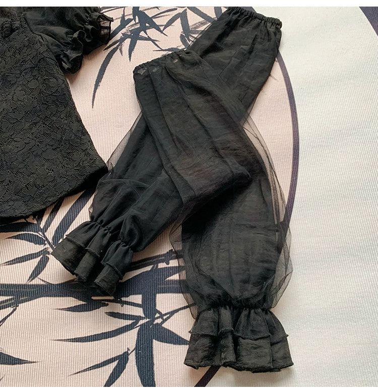 With PUJI - Moon Gauze - Qi Lolita Blouse Chinese Style Shirt