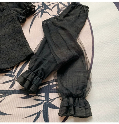 With PUJI - Moon Gauze - Qi Lolita Blouse Chinese Style Shirt