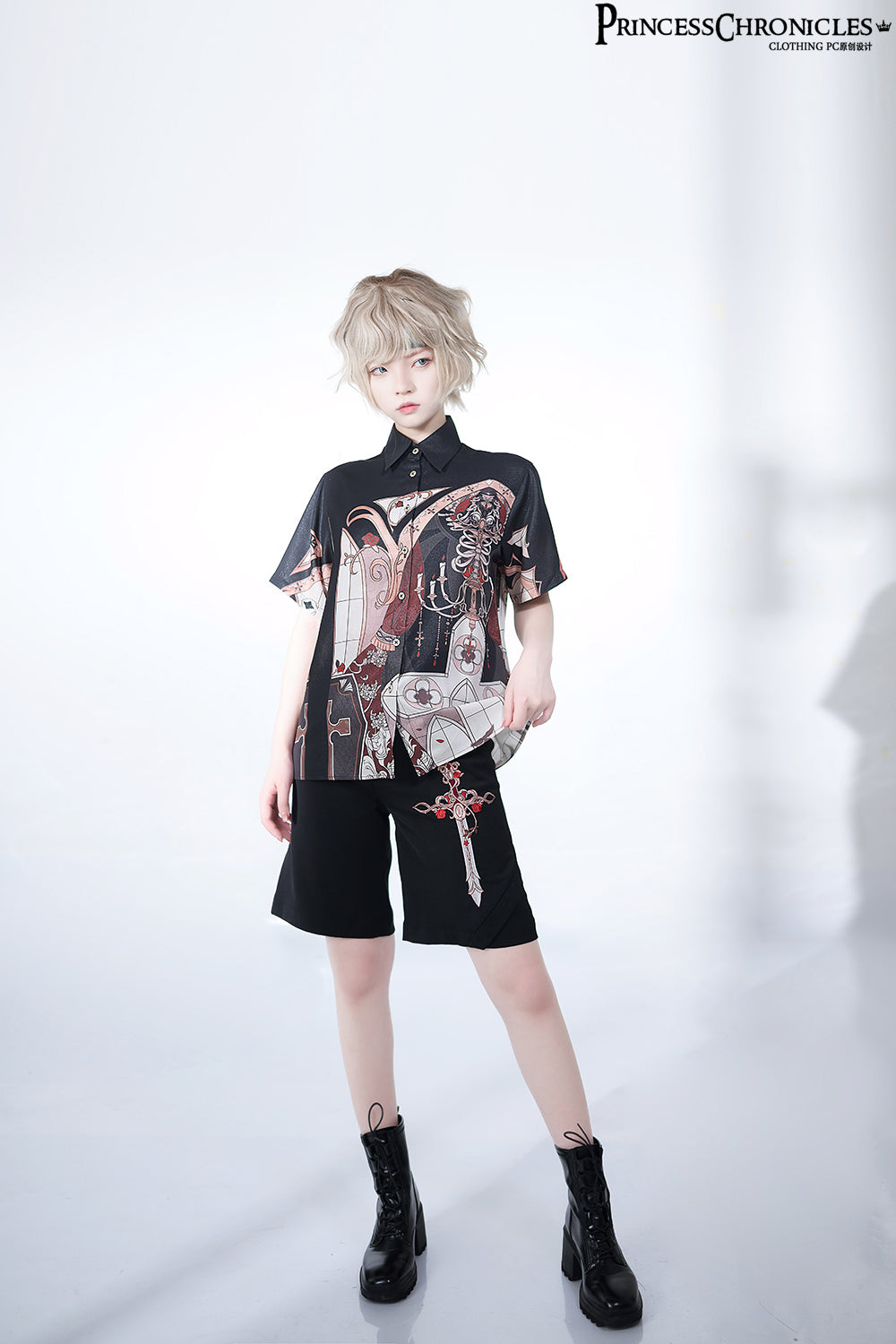 Princess Chronicles - Night Instructions - Ouji Lolita Embroidery Shorts