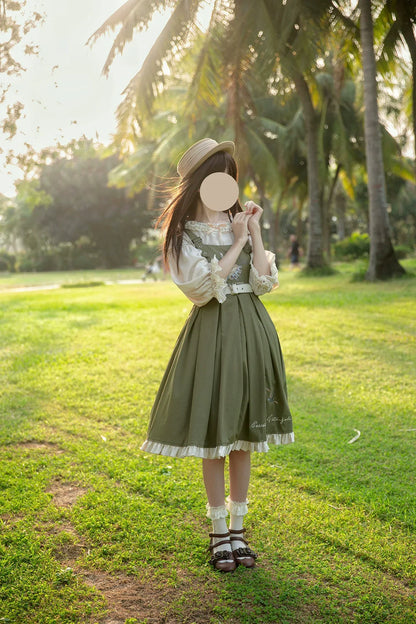 EESSILY - Flying Bird - Plus Size Elegant Lolita JSK Dress With Bird Embroidery