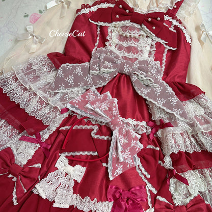 Cheese Cat - Sweet Lolita KC Lace Butterfly Lolita KC with Pearl