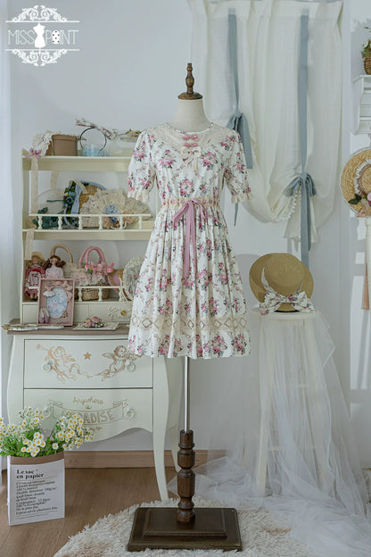 Miss Point - Customized Elegant Lolita OP Dress Cute Daily Girl Short Lolita Dress