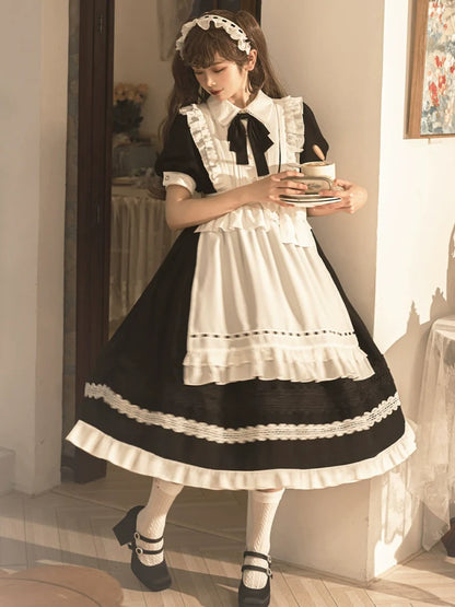 Sweet Date - Halloween Gothic Lolita OP Maid Lolita Dress Elegant Lolita OP