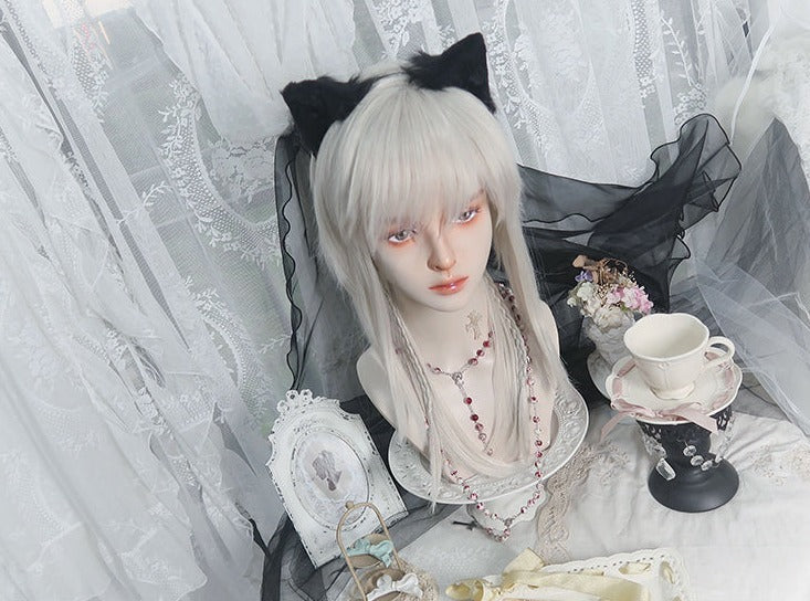 PippiPalace - Shikigami - Silver Gray Ancient Crown Wig