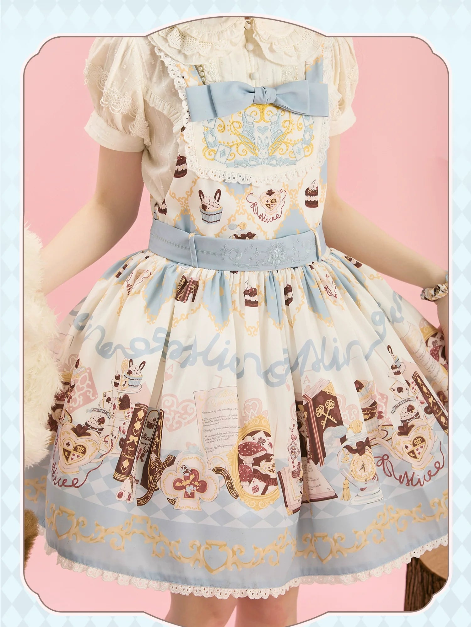 Sweet Dream Sheep - Alice Cat - Printed Kawaii Lolita Dress