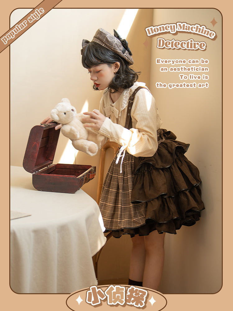 Honey Machine - Little Detective - Gothic Punk Lolita Salopette