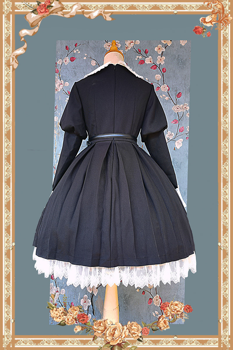Infanta - Suliko - Maid Lolita OP Set with Soldier Style Waist Pack and Apron