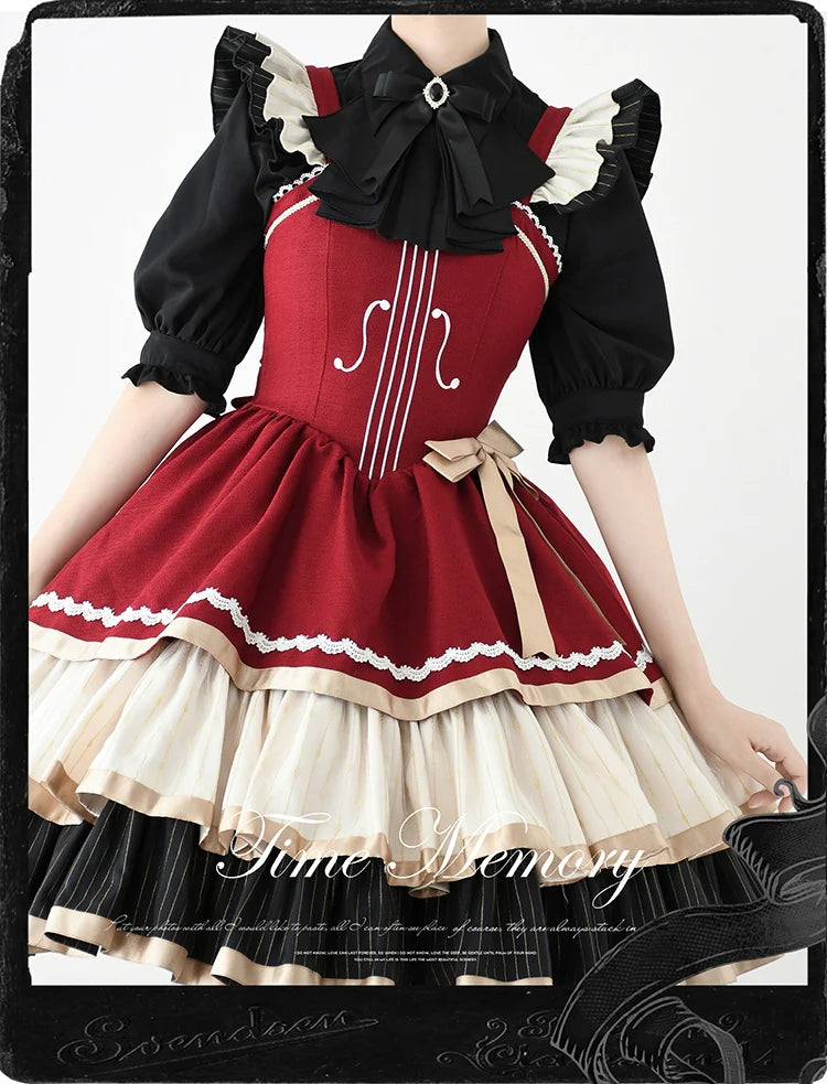 Time Memory - Earl Girl - Chiffon Classic Lolita Shirt, Mid-Length Mutton Sleeves