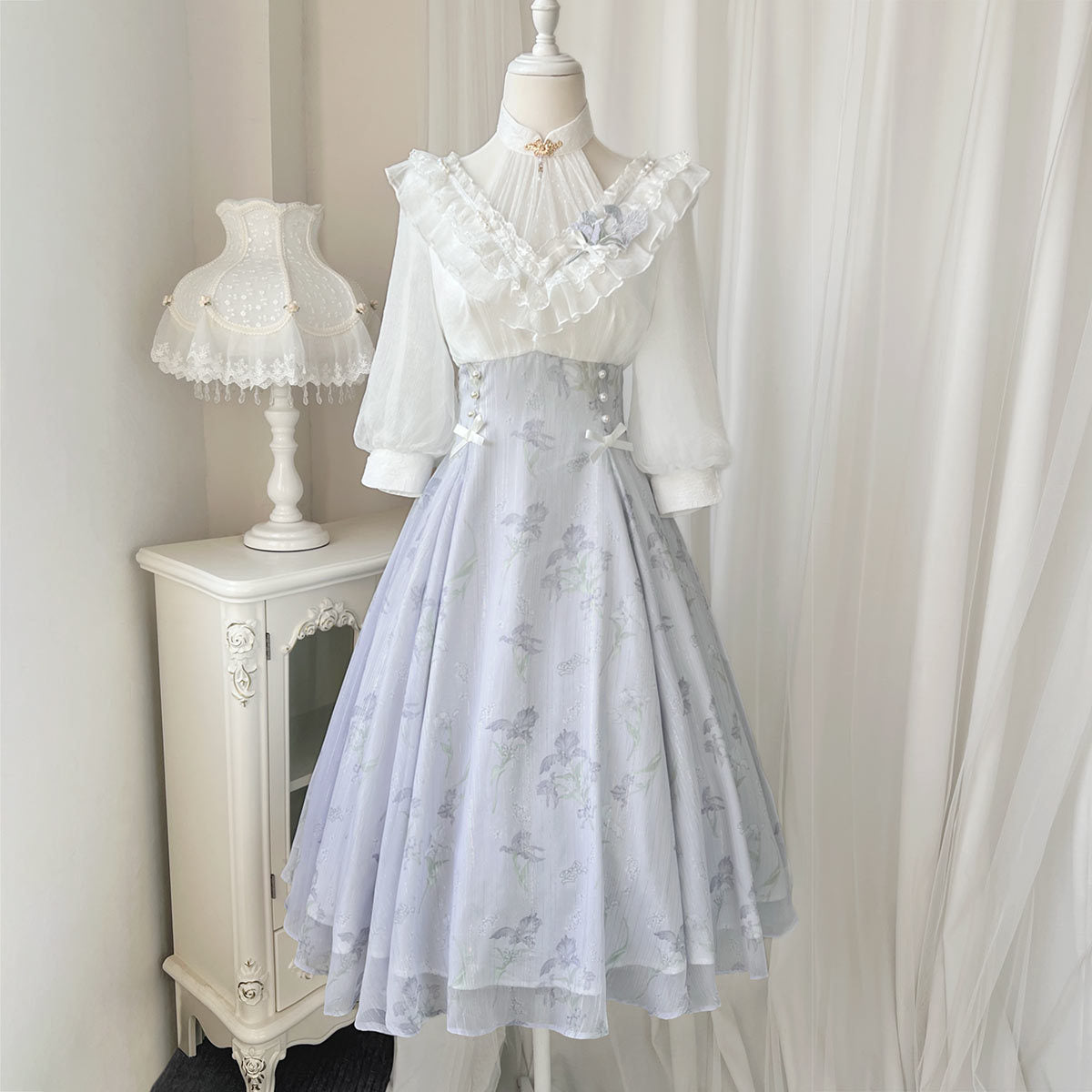 Cornfield Lolita - Iris Dream - Elegant Lolita Dress Short Sleeve OP