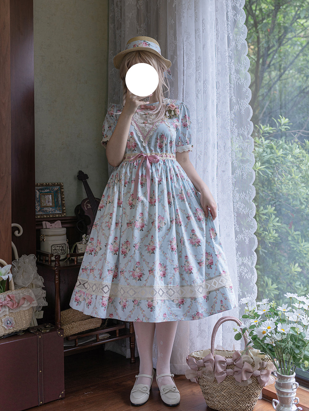 Miss Point - Happy Summer Elegant Lolita Floral OP Dress