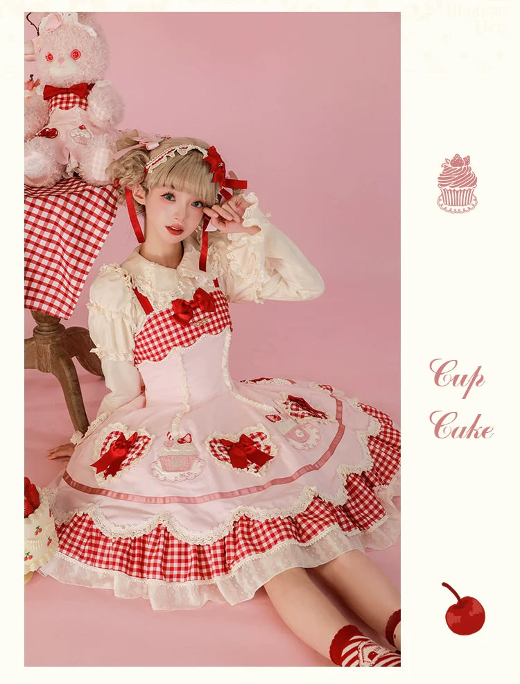 Mademoiselle Pearl - Cup Cake - Sweet Lolita OP Dress Kawaii Lolita JSK SK