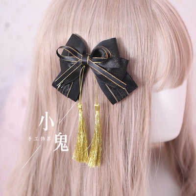 Xiaogui - Gothic Accessories Lolita Bow KC Hairclip