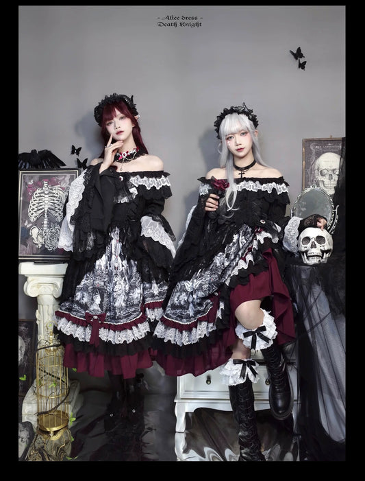Alice in Wonderland - Undead Rider - Gothic Lolita OP Dress Winter Princess Sleeve Dress