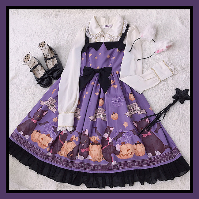 Cheese Cocoa - Vampire Cat - Normal Waist Lolita Halloween JSK Dress