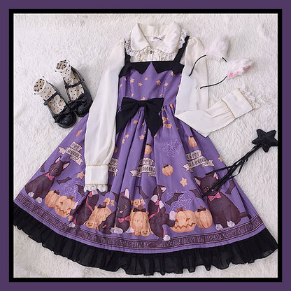 Cheese Cocoa - Vampire Cat - Normal Waist Lolita Halloween JSK Dress
