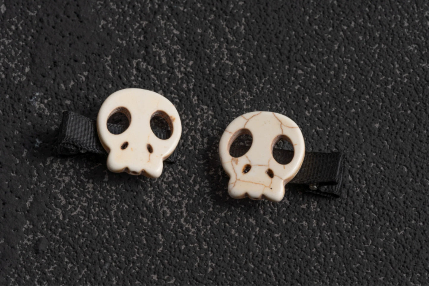 Strange Sugar - Gothic Hair Accessories Set Skulls Sharks Lolita Clips Headbands