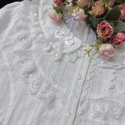 DMFS Lolita - Summer Short Sleeve Cotton Lolita Blouse