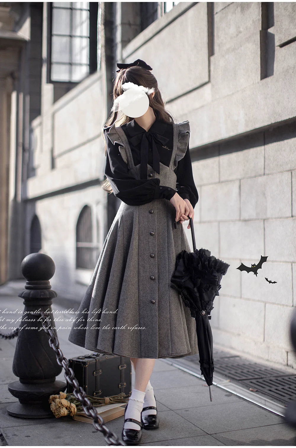 HuTaoMuJK - Serena - Elegant Woolen Lolita JSK Dress Set