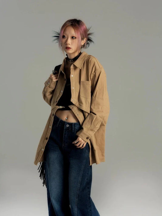 Two-wear retro work jacket【s0000006992】