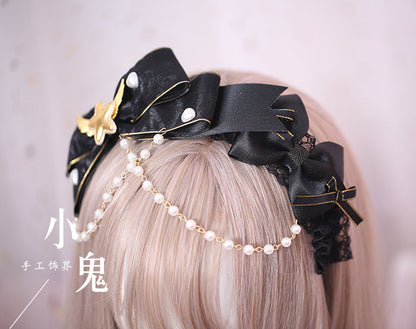 Xiaogui - Gothic Accessories Lolita Bow KC Hairclip