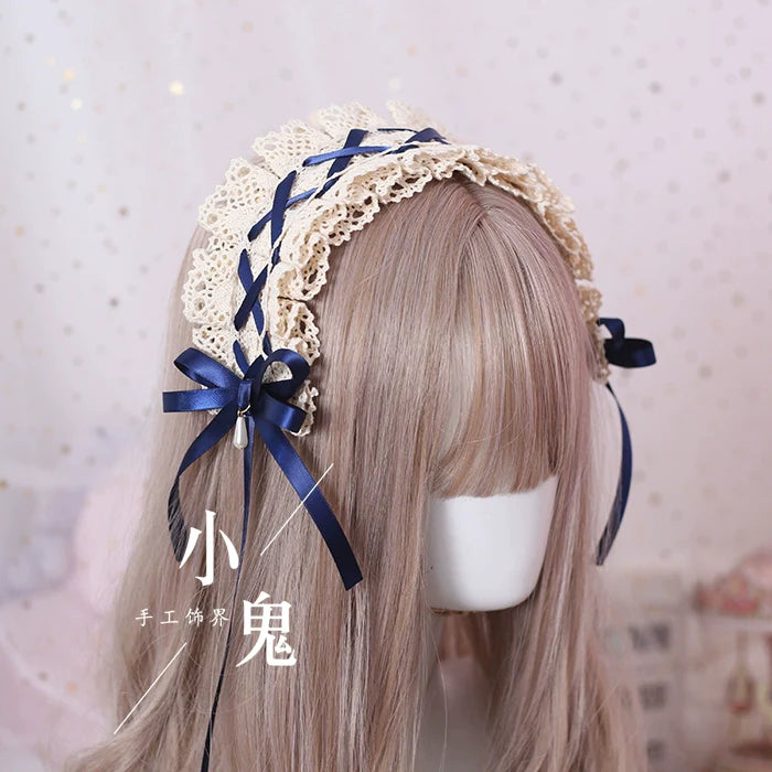 Xiaogui - Japanese Style Sweet Lolita Lace Headband Multicolors