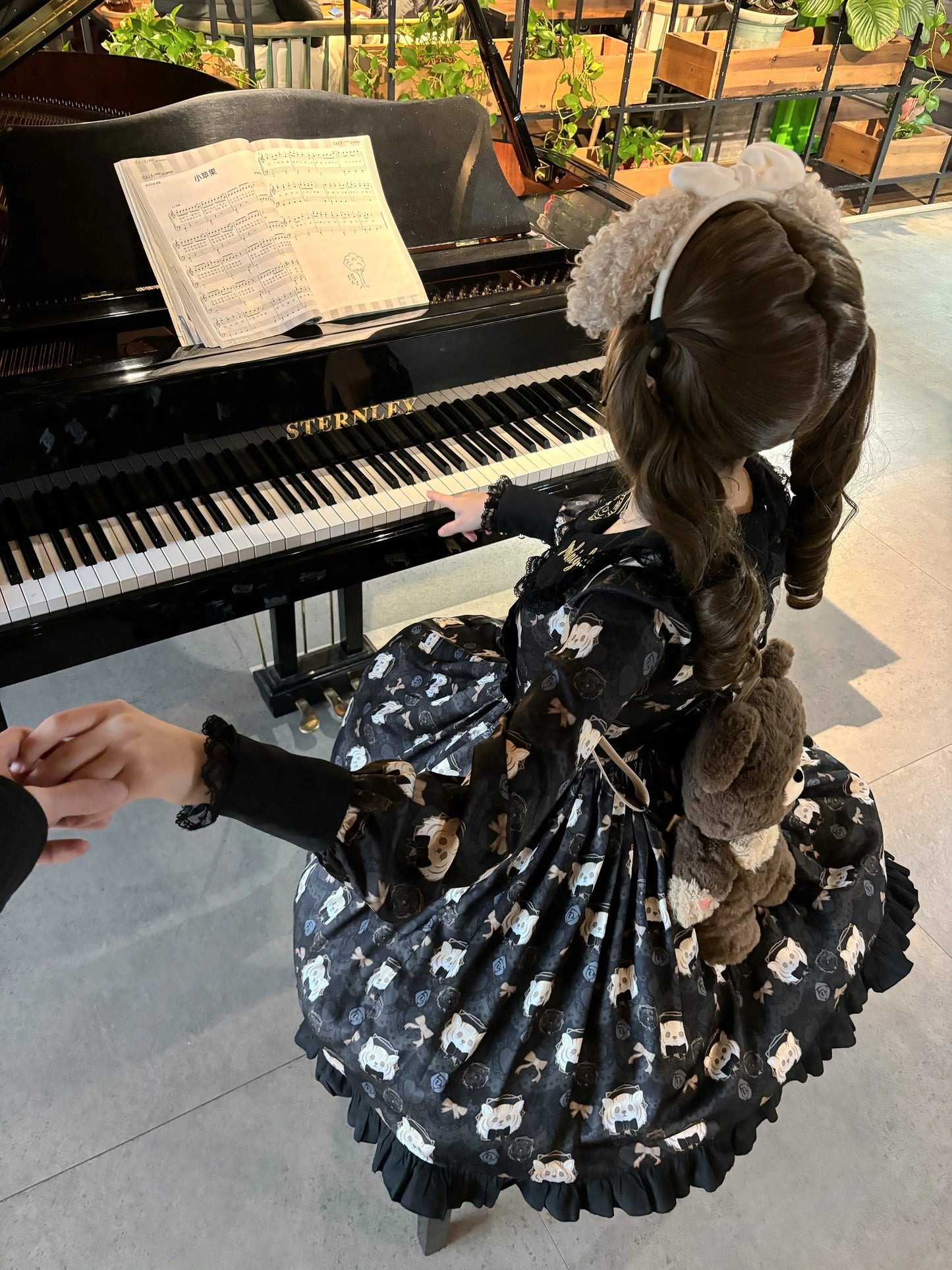 Good NIght Cats - Tiger in Autumn - Kawaii Lolita Printed OP Dress Set