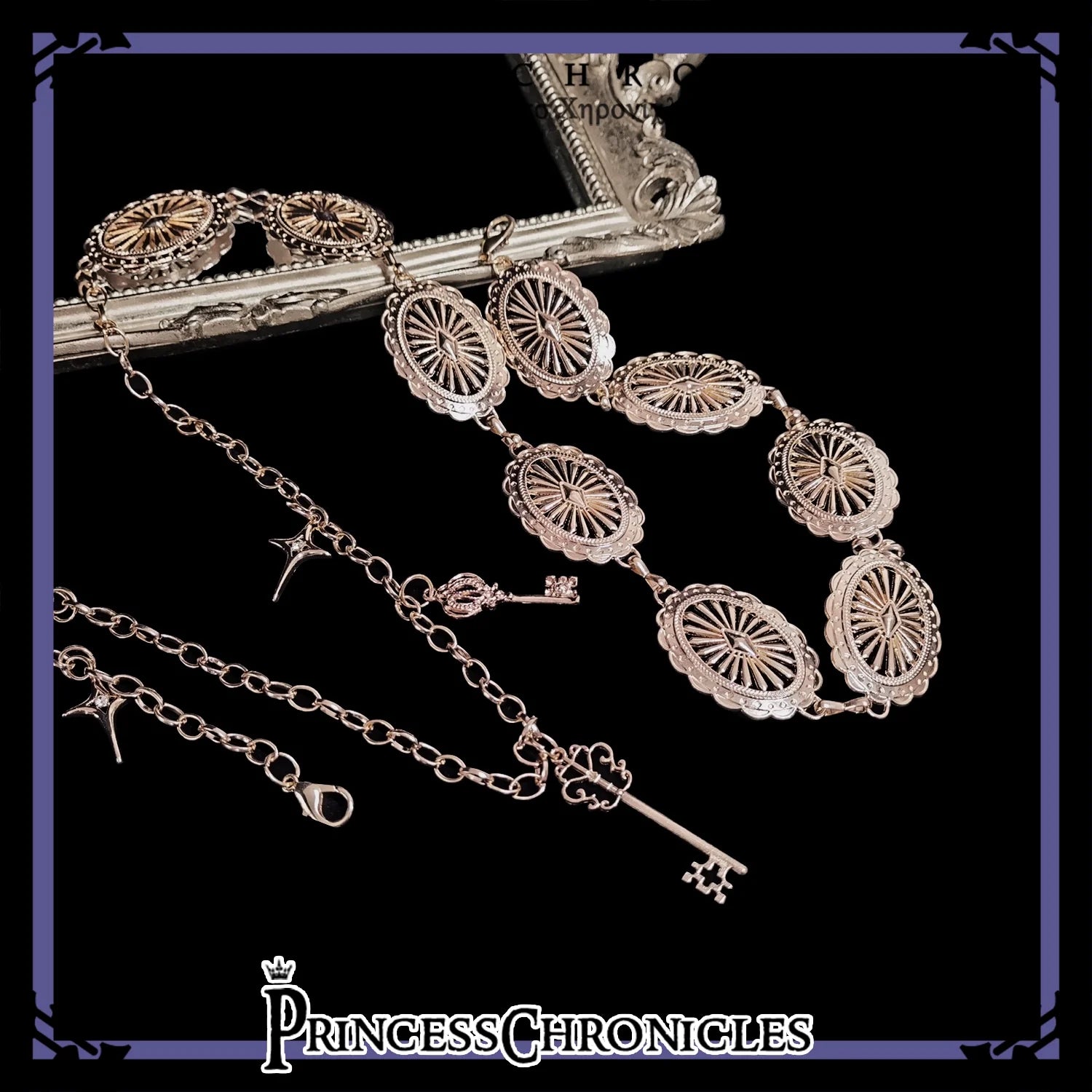 Princess Chronicles - Rabbit Hunting White Moonlight - Retro Gothic Lolita Metal Waist Chain