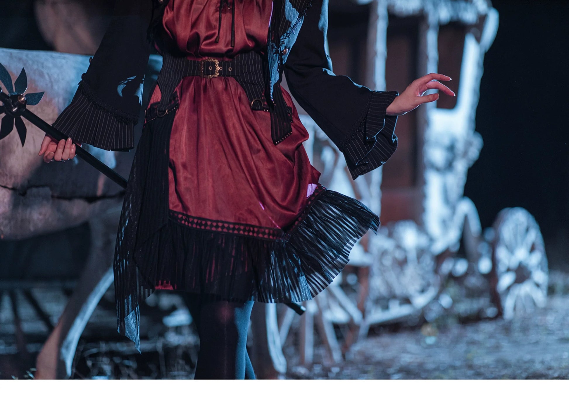 Mr. Yi's Steam Continent - Gothic Lolita Cardigan Long Sleeve Black Short Jacket