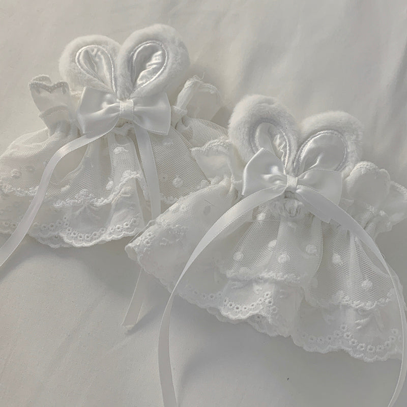 Roji roji - Cute Lolita Bunny Ears Cuffs Lace Summer Butterfly Hand Sleeves