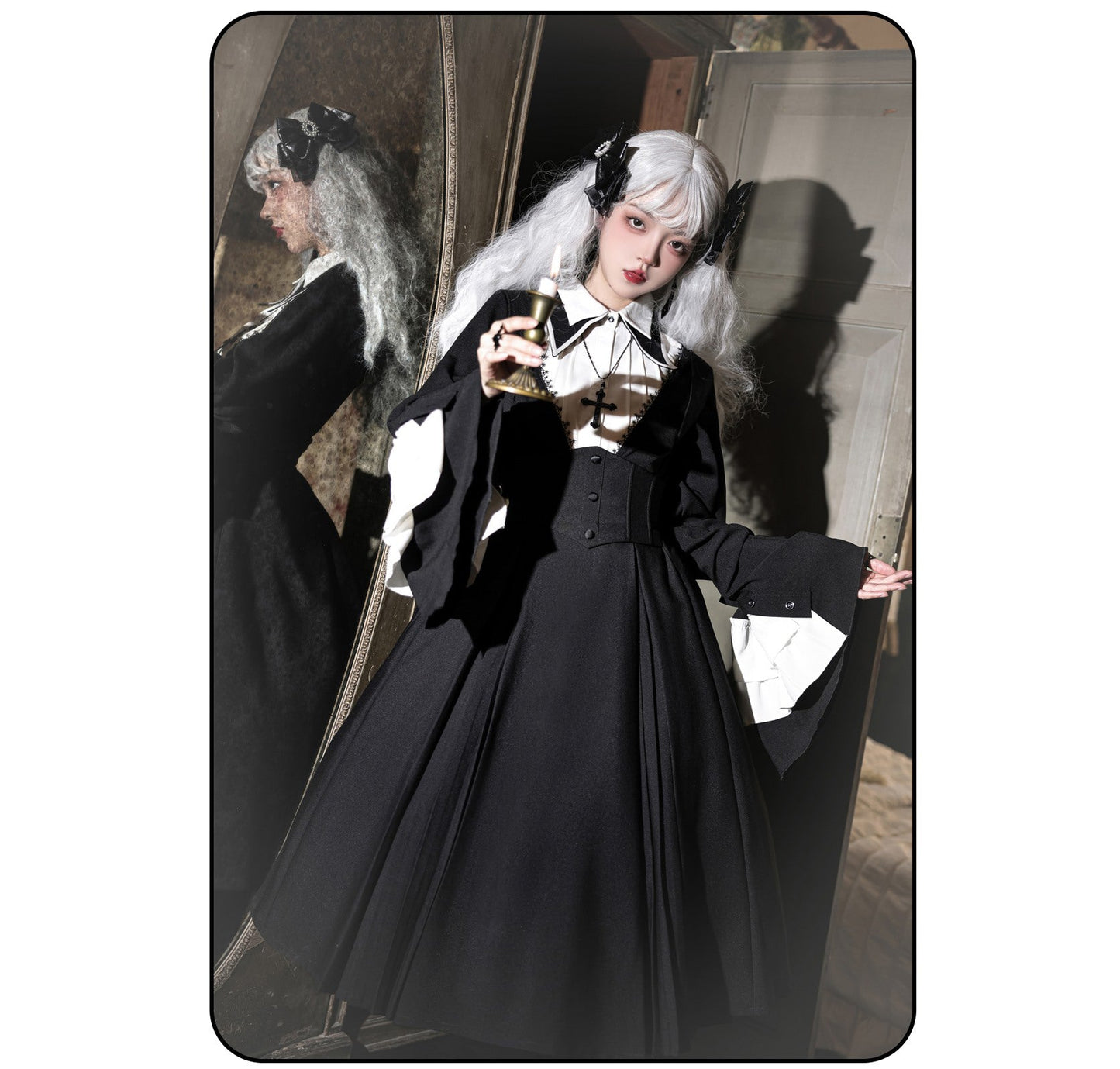 Susin Lolita - Cross Praise - Nun Style Gothic Lolita Dress and Blouse