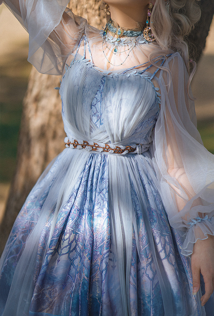 FunCcino - Dense Forest Corridor - Elegant Lolita Blouse and Cape