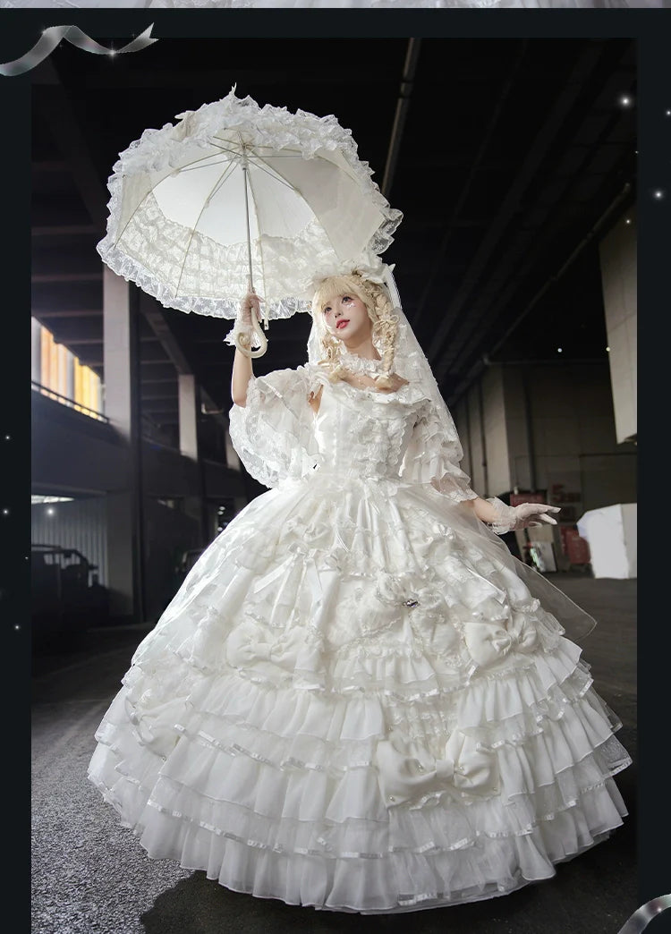 Mengfuzi - Gem Princess - Wedding Sweet Lolita JSK Dress Suit, Side Zipper