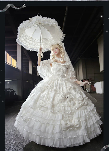 Mengfuzi - Gem Princess - Wedding Sweet Lolita JSK Dress Suit, Side Zipper