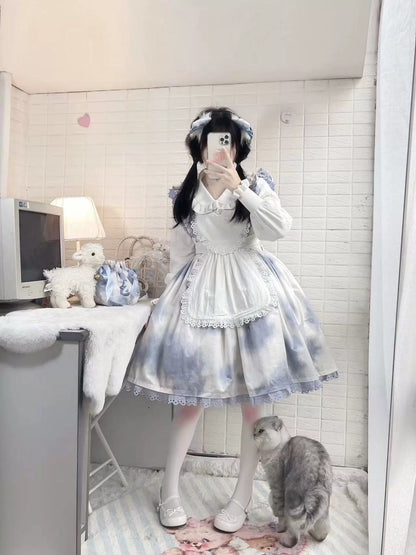 MIST - Japanese Style Lolita Sweater Puff Sleeves Knit Undershirt