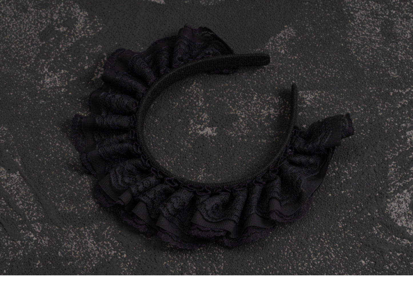 Strange Sugar - Gothic Lolita Lace Black Headband