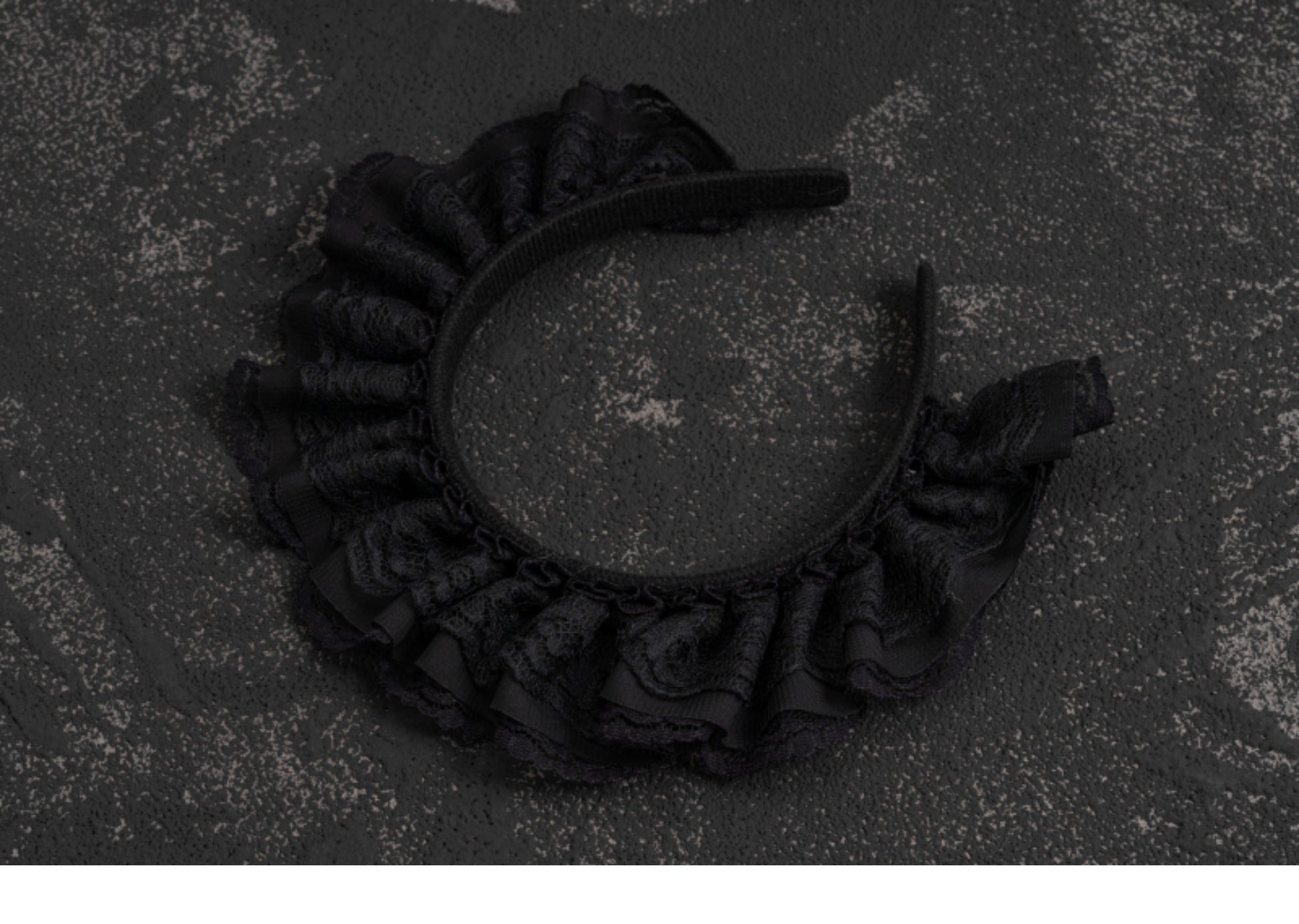 Strange Sugar - Gothic Lolita Lace Black Headband