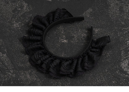 Strange Sugar - Gothic Lolita Lace Black Headband