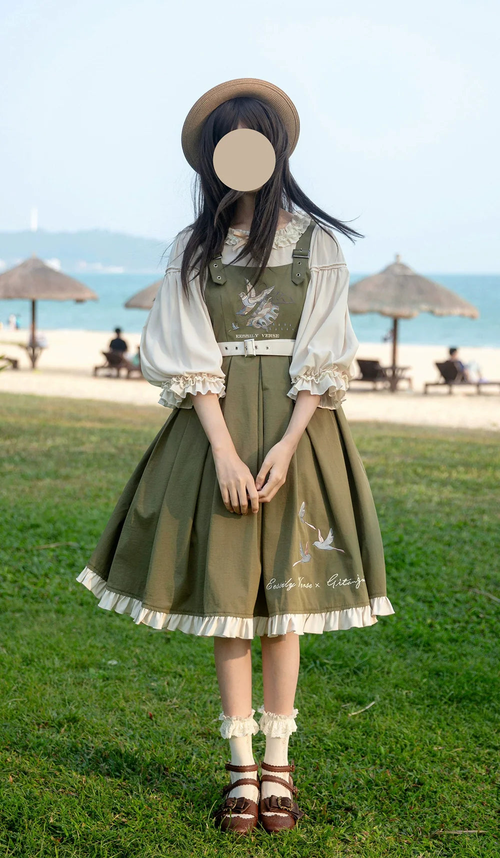 EESSILY - Flying Bird - Plus Size Elegant Lolita JSK Dress With Bird Embroidery