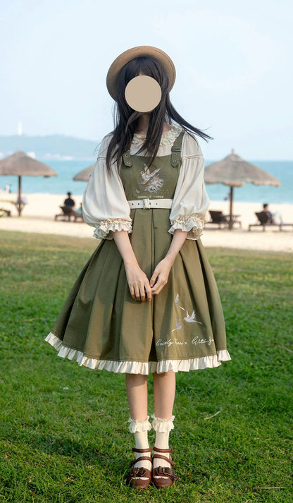 EESSILY - Flying Bird - Plus Size Elegant Lolita JSK Dress With Bird Embroidery