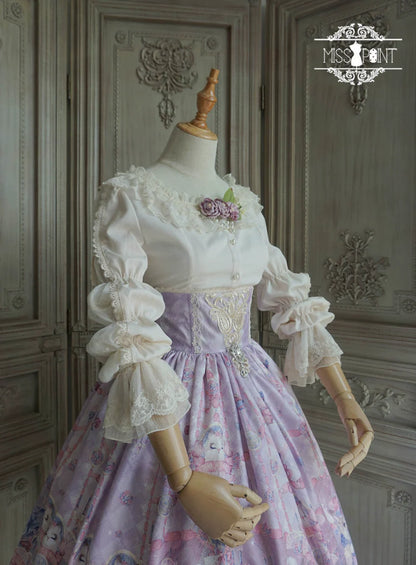 Miss Point - Elizabeth Meow - Classic Lolita Blouse Lotus Root Sleeve Lolita Shirt