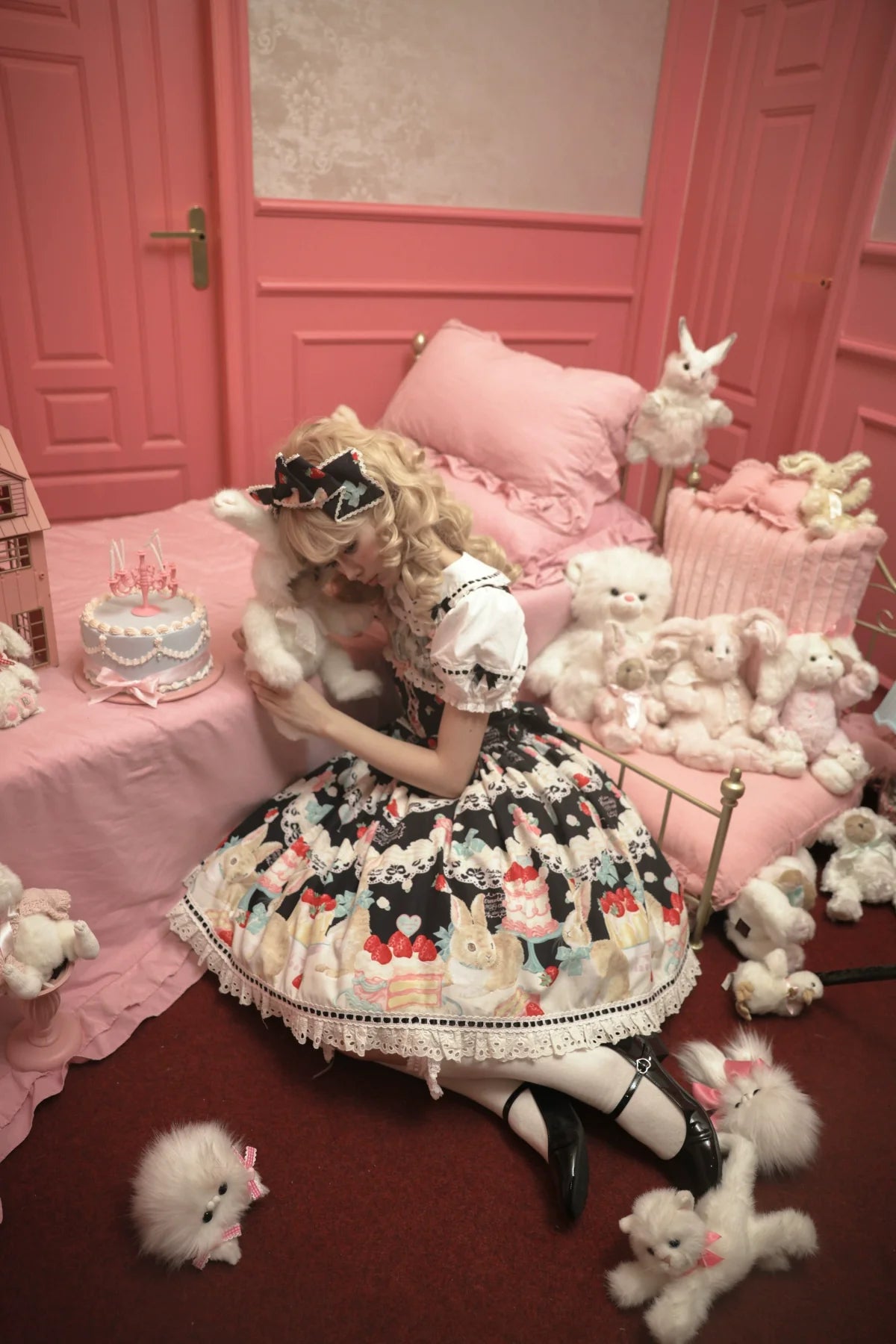 Dark Star Island - Honey Bunny Cake - Sweet Lolita JSK/OP/Strap SK/Shirt