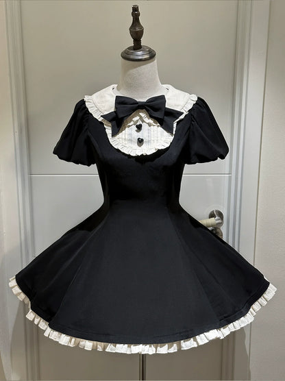 Hawthorn Berries - Maidette - Halloween Maid Lolita Apron OP Dress