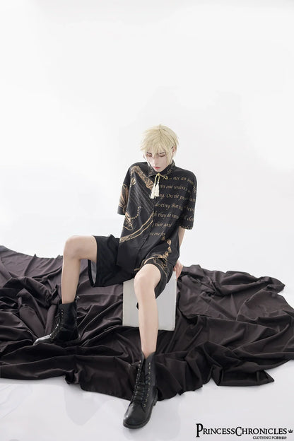 Princess Chronicles - Dark Fairy Tale - Ouji Lolita Casual Shorts Shirts