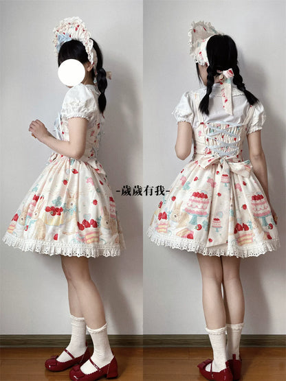 Dark Star Island - Honey Bunny Cake - Sweet Lolita JSK/OP/Strap SK/Shirt