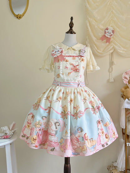 MeowMeow - Sheep Pattern Waltz Princess Lolita JSK Salopette