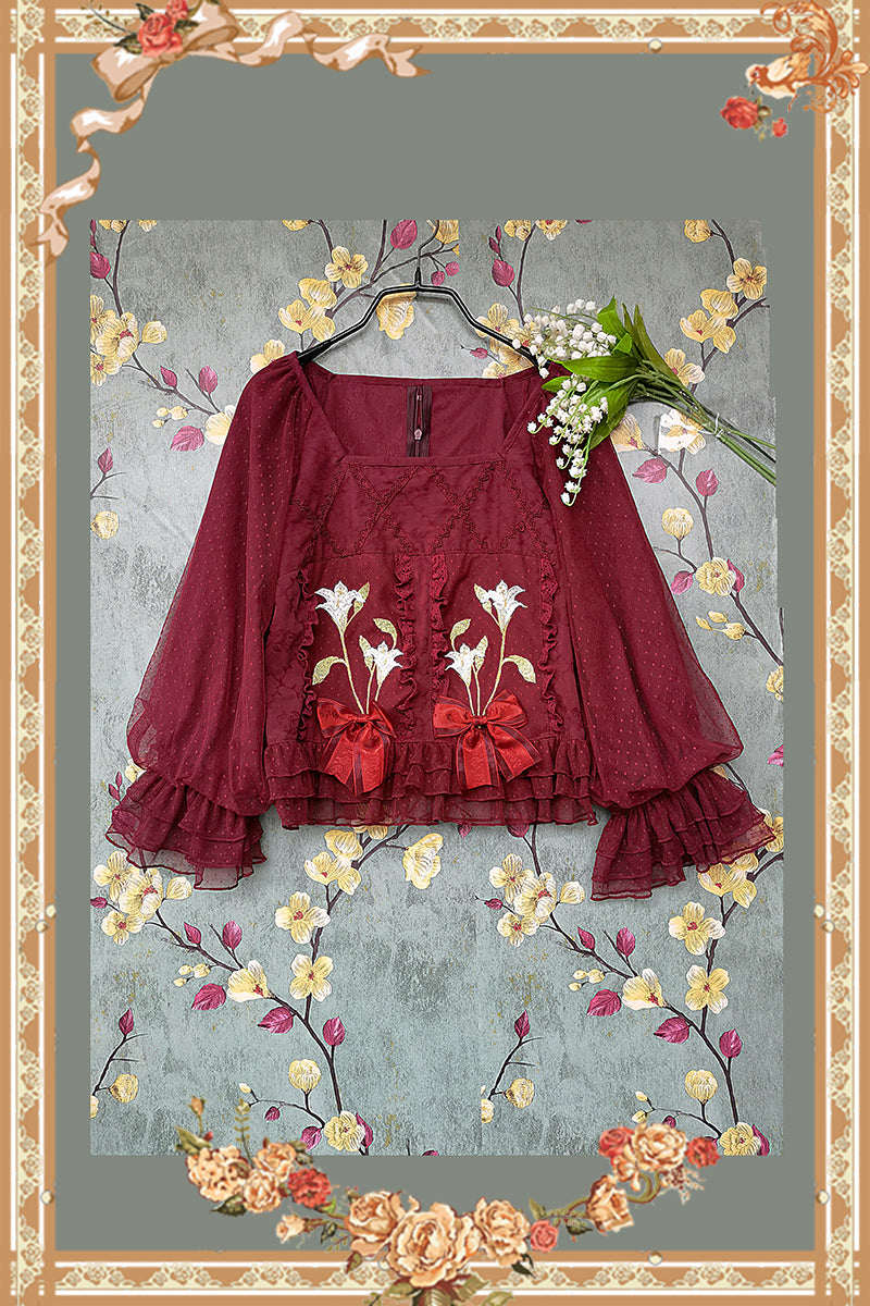 Infanta - Melaleuca Lily - Embroidery Country Lolita Blouse and Skirt